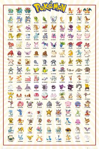 Pokemon- Kanto 151 Poster bei AllPosters.de