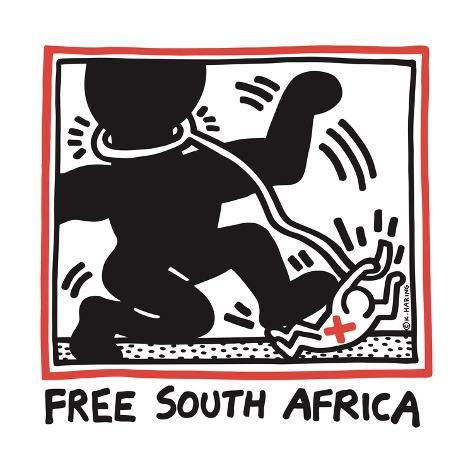オールポスターズの キース ヘリング free south africa 1985