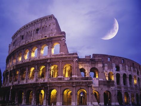 オールポスターズの テリー ホワイ the colosseum at night rome