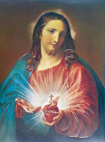 オールポスターズの ポンピオ バトーニ sacred heart of jesus ポスター