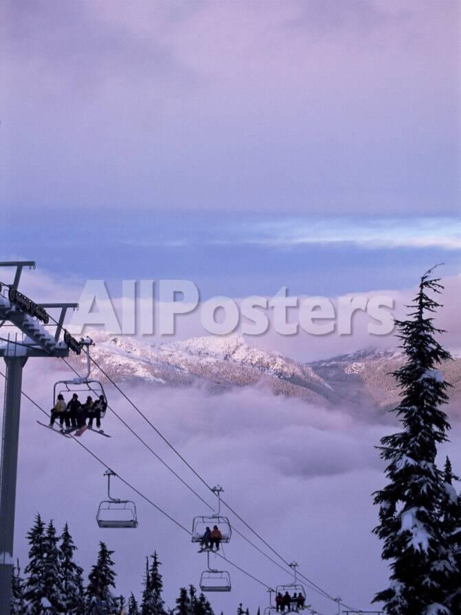 Chair Lift In The Early Morning 2010 Winter Olympic Games Site