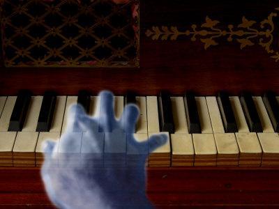 Ghost Hand Playing the Piano Photographic Print by Abdul Kadir Audah at