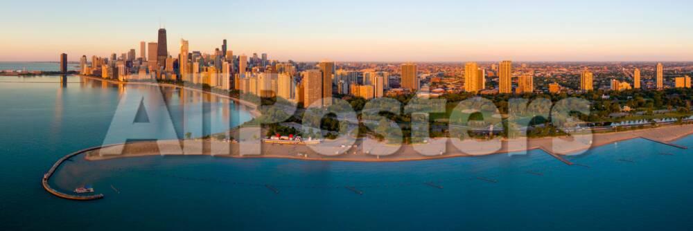 Aerial View Of North Avenue Beach And Lincoln Park Chicago Cook Aerial View Of North Avenue Beach And Lincoln Park Chicago Cook County Illinois Usa Photographic Print At Allposters