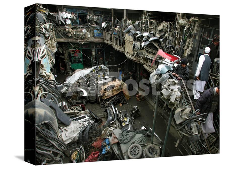 Afghans Shop For Used Car Parts At At An Auto Parts Market Photographic Print Allposters Com