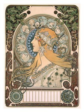 'Zodiac' Giclee Print - Alphonse Mucha | AllPosters.com