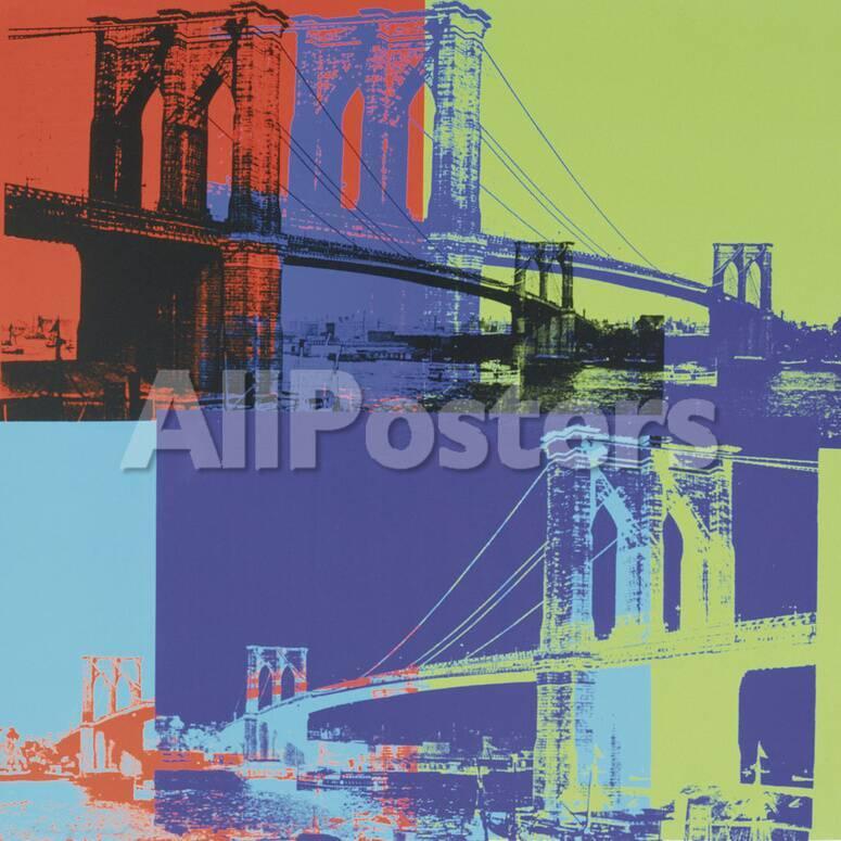 brooklyn bridge c 1983 orange blue lime prints by andy warhol