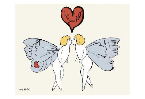 i love you so c 1958 angel pôsters por andy warhol na allposters