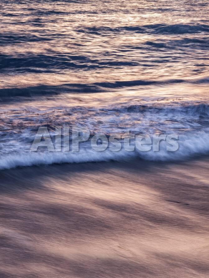 Usa California La Jolla Sunset Color Reflected In Waves At Windansea Beach Photographic Print Ann Collins Allposters Com