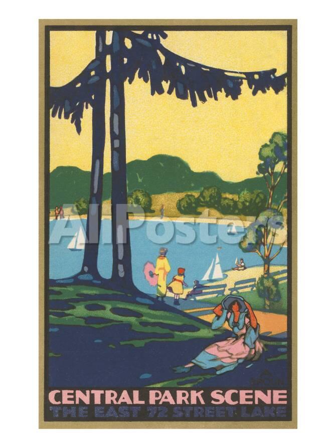 Art Deco Poster Central Park Scene New York City Prints At Art Deco Poster Central Park Scene New York City Prints At Allposters