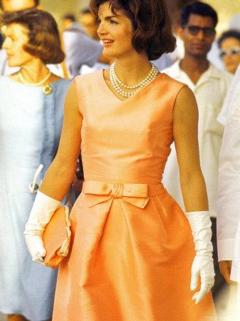 'First Lady Jackie Kennedy, Walking Through Crowd in Udaipur During a ...