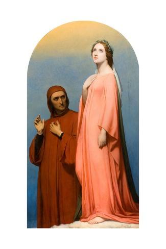 The Vision: Dante and Beatrice, 1846 Lámina giclée