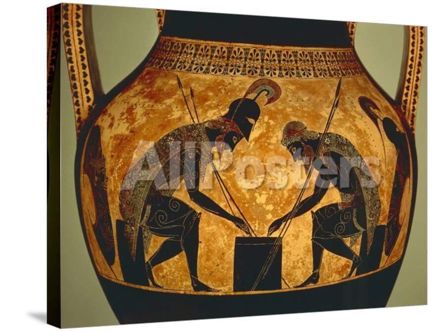 Attic Vase Of Exekias Depicting Achilles And Ajax Playing Dice