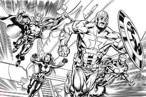 avengers assemble inks featuring iron man captain america