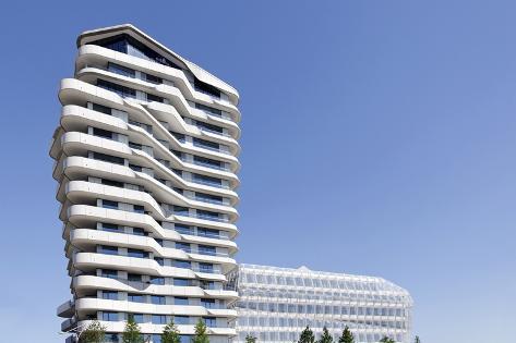Modern Architecture Marco Polo Tower in the Hafencity, Hanseatic ... Modern Architecture Marco Polo Tower in the Hafencity, Hanseatic ...