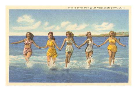 Bellezze al bagno, Wrightsville Beach, North Carolina Stampe su ... Bellezze al bagno, Wrightsville Beach, North Carolina Stampe su ...