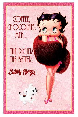 'Betty Boop - Coffee, Chocolate' Tin Sign | AllPosters.com