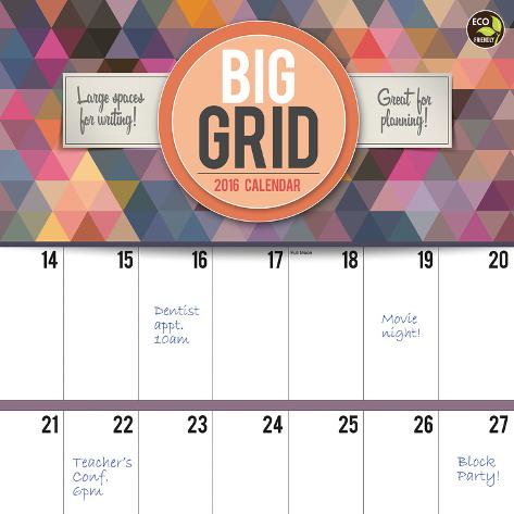 オールポスターズの big grid design 2016 calendar カレンダー