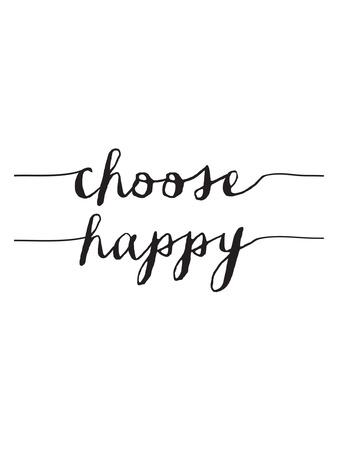 Choose Happy BW Prints by Brett Wilson at AllPosters.com