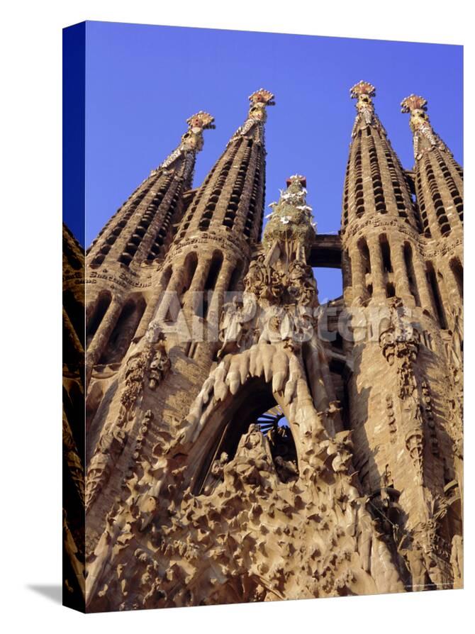 Sagrada Familia Cathedral By Gaudi East Face Detail Barcelona