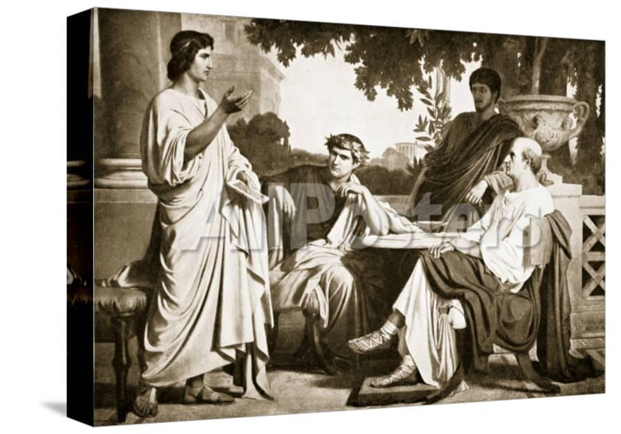 Horace Virgil And Varius At The House Of Maecenas House Poster