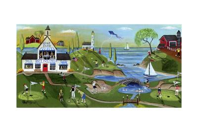 Golf Club Folk Art Cheryl Bartley Giclee Print by Cheryl ...