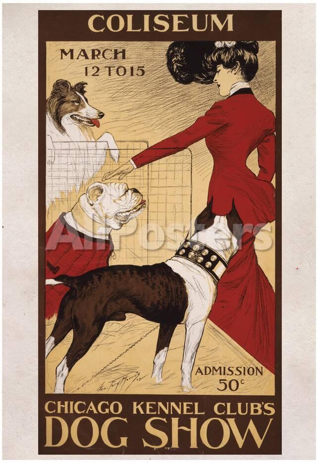 Chicago Kennel Clubs Dog Show Vintage Ad Poster Print Posters Allposters Com