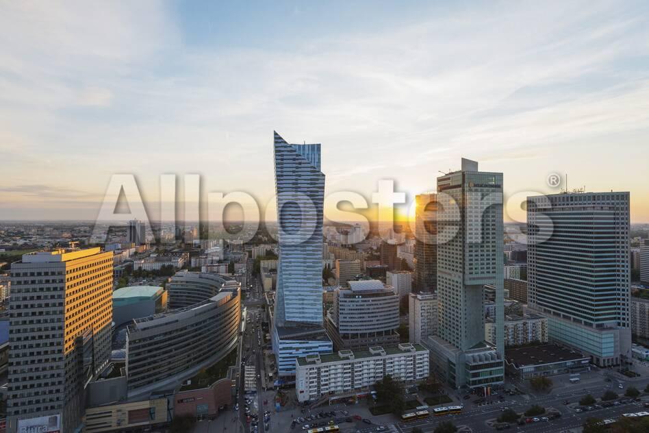 City View From Palace Of Culture And Science Warsaw Poland