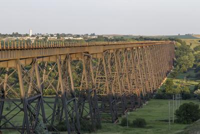 bridge valley railroad trestle dakota north usa line chuck haney