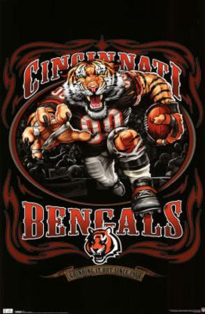 'Cincinnati Bengals (Mascot, Grinding It Out Since 1968) Sports Poster