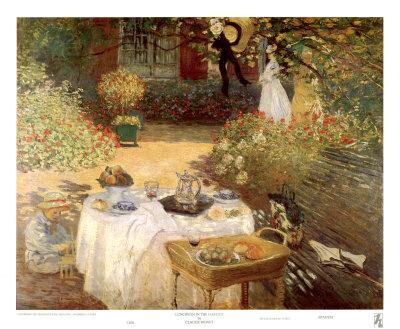 'Luncheon in the Garden' Print - Claude Monet | AllPosters.com