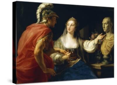Cleopatra before Augustus or Cleopatra Showing Octavius ...