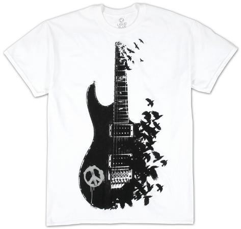 Crow Guitar T-Shirt - by AllPosters.ie