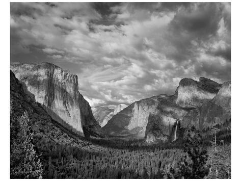 Yosemite tunnel view black and white i Yosemite tunnel view black and white i