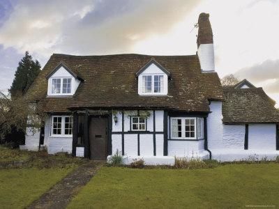 Half Timbered Cottage In Village Of Welford On Avon Warwickshire