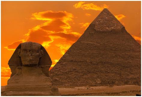 the sphinx and great pyramid egypt poster by dmitry pogodin at