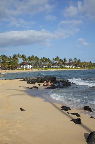 Kiahuna Beach Poipu Kauai Hawaii Usa Impressão Fotográfica Por Kiahuna Beach Poipu Kauai Hawaii Usa Impressão Fotográfica