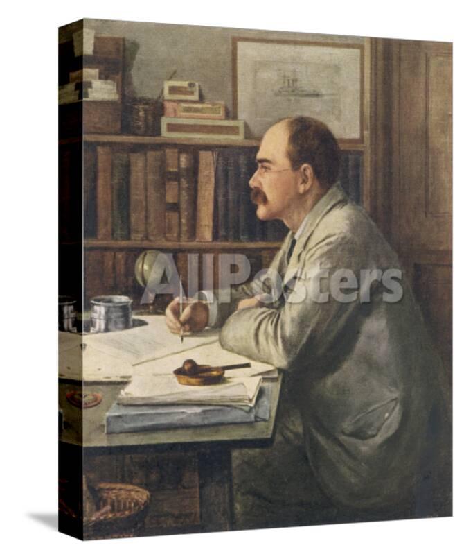 Rudyard Kipling English Writer Working At His Desk Giclee Print By