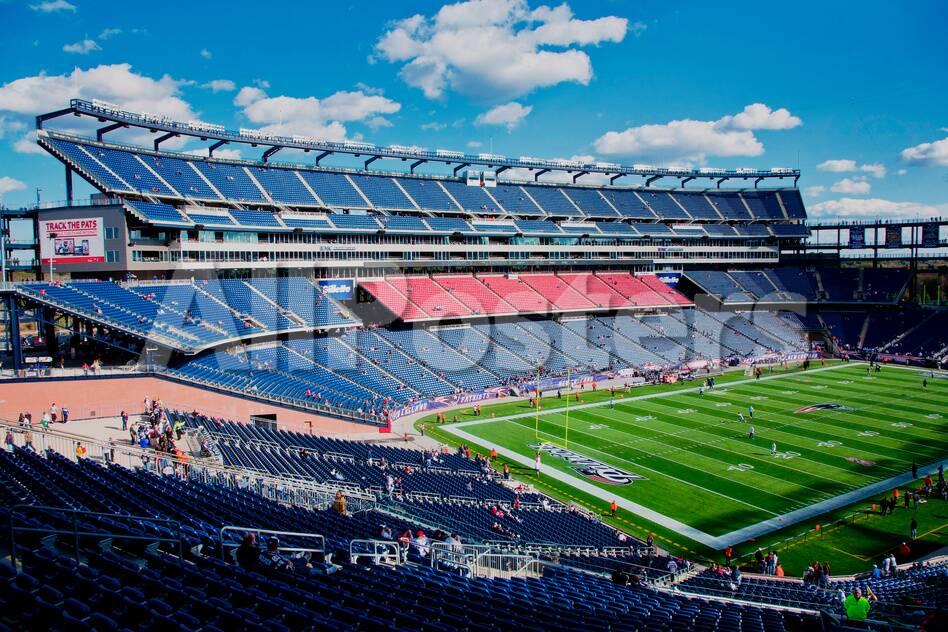 Elevated View Of Gillette Stadium Home Super Bowl Champs New Elevated View Of Gillette Stadium Home Super Bowl Champs New England Patriots Nfl Team Bo Photographic Print At Allposters Com