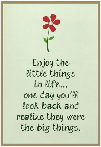 Enjoy the Little Things in Life Prints at AllPosters.com