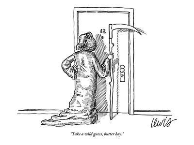Take a wild guess, butter boy." - New Yorker Cartoon' Premium Giclee Print  - Eric Lewis | AllPosters.com