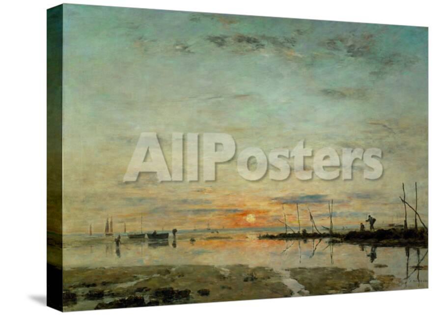 Le Havre Coucher De Soleil A Mer Basse La Havre Sunset At Low Tide 1884 Oil On Canvas