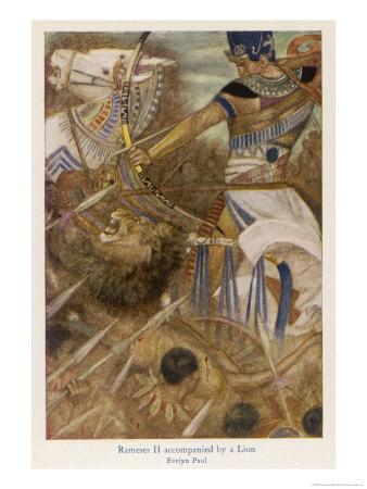 ruler rameses egyptian tame lion goes battle ii into evelyn paul