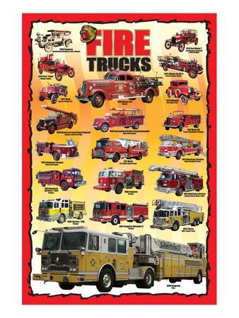 'Fire Trucks for Kids' Premium Giclee Print | AllPosters.com