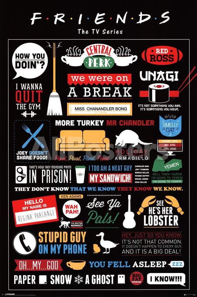 friends infographic pôsters na allposters com br