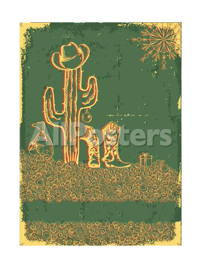 vintage cowboy christmas card with holiday elements and decoration poster by geraktv at allposterscom - Christmas Tv Decoration vintage cowboy christmas card with holiday elements and decoration poster by geraktv at allposterscom - Christmas Tv Decoration