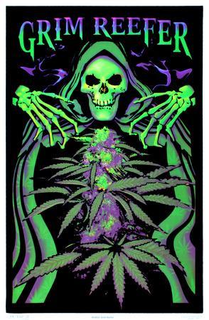 white hd table periodic and black Poster Print Pot Grim Reefer Marijuana Blacklight at Print