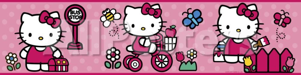 hello kitty - the world of hello kitty peel & stick border wall