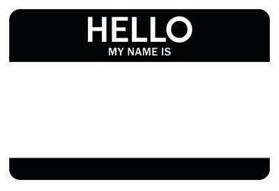 'Hello My Name Is...(Black)' Print | AllPosters.com