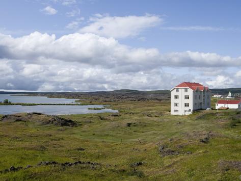 Lake Myvatn Hotel Photographic Print By Holger Leue Allposters Ca Lake Myvatn Hotel