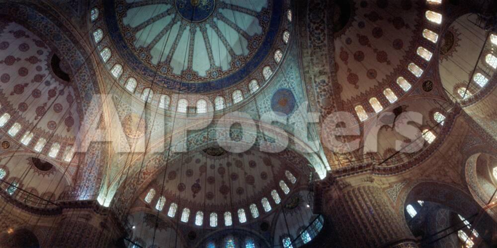 Interiors Of A Mosque Blue Mosque Istanbul Turkey